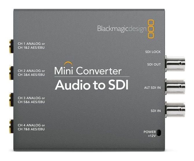 Mini Converter Audio to SDI – Cuatro canales analógicos u ocho AES/EBU