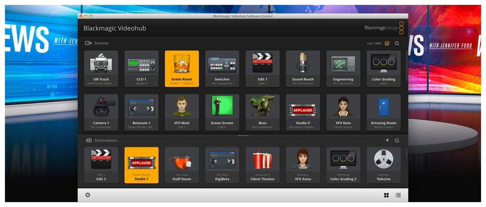 Blackmagic Smart Videohub CleanSwitch 12x12 – Control remoto e integración