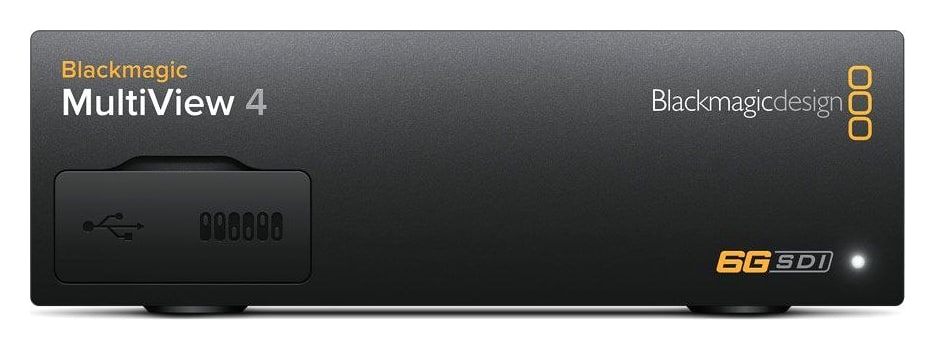 Blackmagic MultiView 4 – Chasis compacto y alimentación de reserva PoE+