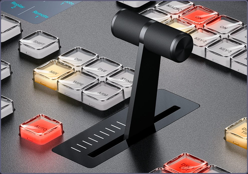ATEM 1 M/E Advanced Panel 10 – Palanca T-bar y fundido a negro
