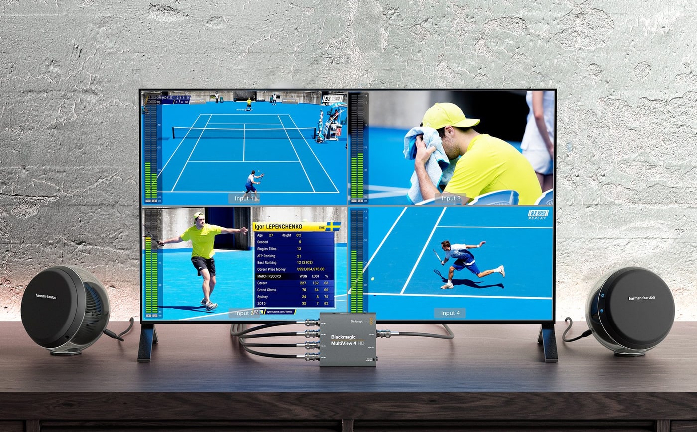 Blackmagic MultiView 4 HD – Cuatro vistas sin cuatro monitores