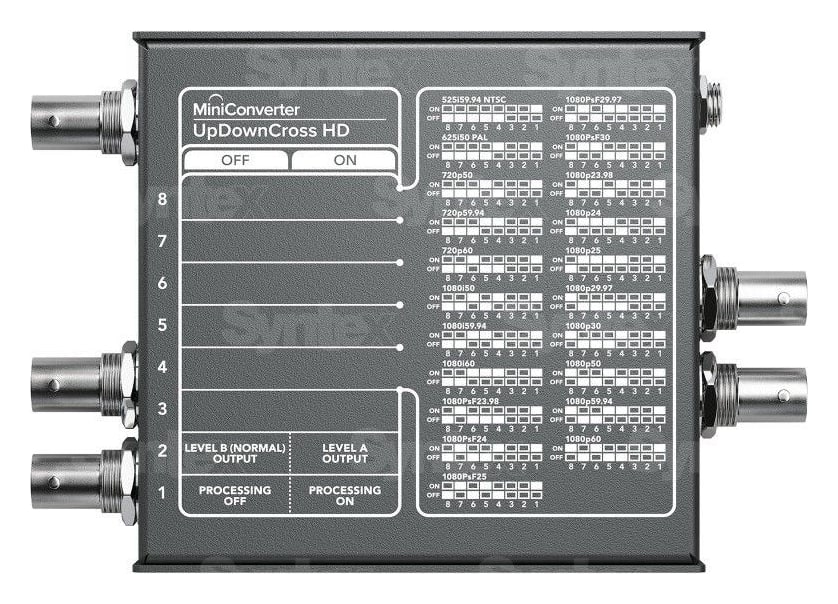 Mini Converter UpDownCross HD – Ajuste con microinterruptores