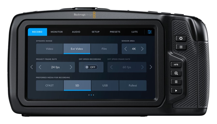 Pantalla táctil de 5″ y Blackmagic OS